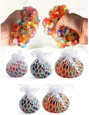 Waaome (Pack of 5 Pcs)Mesh Squishy Ball For Fun Activity/Kid Birthday Return Gift(A156)
