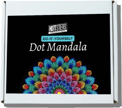 Kitsters DIY Mandala Art Coasters Kit | Designs on MDF Coaster|Art & Craft for Kids