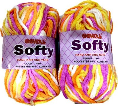 Oswal wool Wool Thread Set for Knitting Art and Craft for Rakhi Making Knitting Sweaters Wool Yarn,Shade No. 4, Color : Multi ,(PACK OF 300 GRAM)