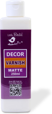 LITTLE BIRDIE Decor Varnish Matte 250ml Bottle Acrylic Medium(250 ml)