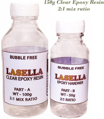 Lasella Easy to Use DIY Resin Art Kit 2:1 Ratio Transparent Perfect forBeginners,Artist Resin Art Medium(150 ml)