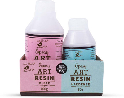 LITTLE BIRDIE Epoxy Resin And Hardener Transperant 150g Resin Art Medium(150 ml)