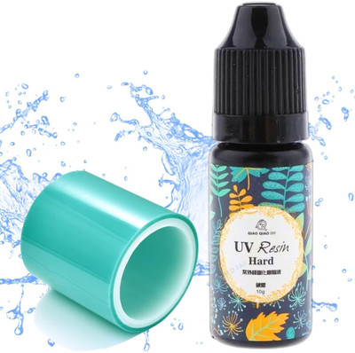 BGA UV Resin Kit Hard 10ml with UV Tape - Casting Craft Materials High Gloss Finish Resin Art Medium(10 ml)