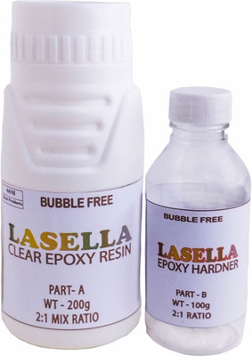 Lasella BUBBLE FREE EPOXY RESIN AND HARDNER Resin Art Medium(300 ml)