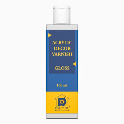 Rahodu Acrylic Decor Gloss Varnish for Art,Craft,Canvas,Wood&DIY Projects|Fast Drying Gloss Varnish(100 ml)