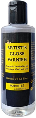 Marvelle 200ml Artist's Clear Varnish for Acrylic and Oil Paintings Gloss Varnish(200 ml)