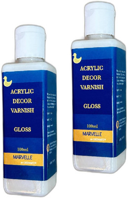 Marvelle Arcylic Decor Varnish Gloss 100ml x 2pc Gloss Varnish(200 ml)