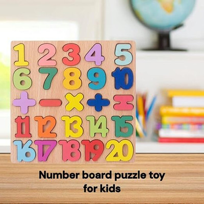 AMANVANI 3D Numbers Puzzle, 1234 Puzzle Set Wooden Puzzle Set for Kids