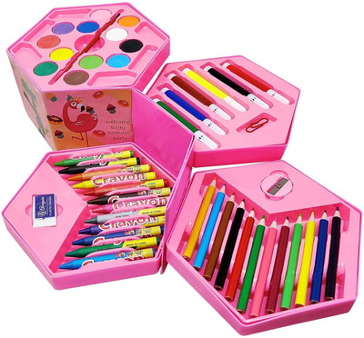 CITYCART Colours Box Art Box Painting Set|Color Pencil|Crayons|Water Colour Sketch Pens
