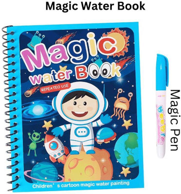 AMB Magic Water Book Quick Dry Book Water Coloring Book With Magic Pen (Pack of 1)