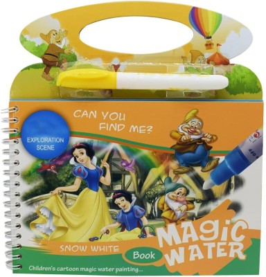 Asera Snow White Girl Theme Magic Painting Book Doodle Pen Drawing Board for Kid (1Pc)