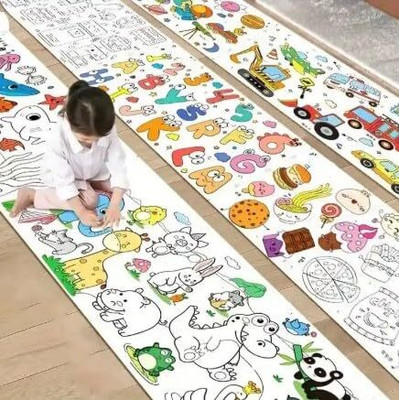 LepdoCart DIY Drawing and Painting Roll, Sticky Wall Coloring Sheet