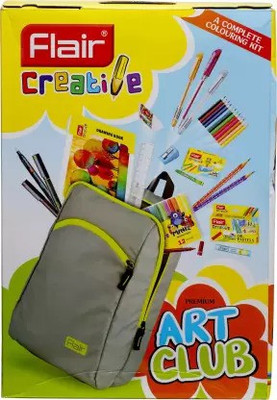 FLAIR Art Club Kit With Bag - [A Complete Colouring Kit]