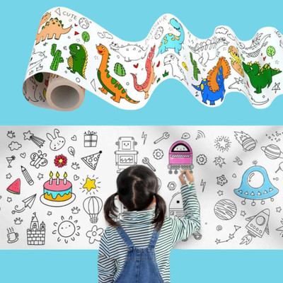 FlyTouch Drawing Paper Diy Painting Coloring Paper Roll For Toddler Arts/Crafts Aa