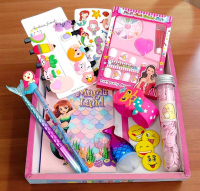 Tera13 Rakhi & Birthday Gift Combo For Sister, Mermaid Theme Stationery Combo Set