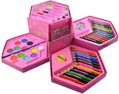 AKSHAR4u Sales Multicolour Art Box with Colour 46 Pcs Drawing Art Set with Color Pencils