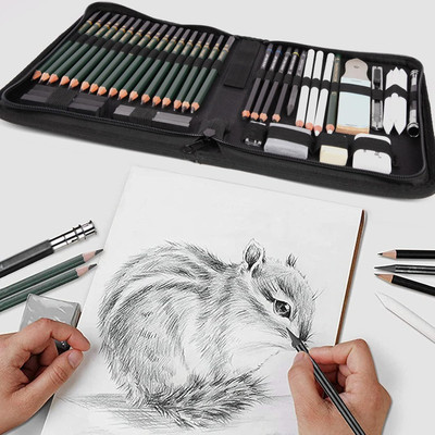 Definite Sketching Kit 42 Pcs for Students Artist Complete Art Material Kit for Portraits