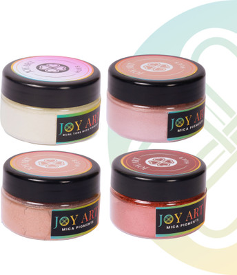 Joy Art Premium Mica Powder Pinkalicious (Set of 4) Pearlescent Color Pigment Resin Art