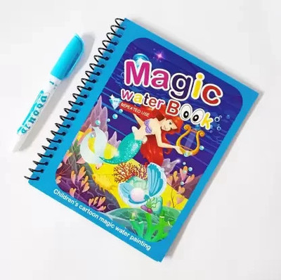 Giftiya 1 Water Pen With 4 Pages Magic Water Book For Kids Drawing