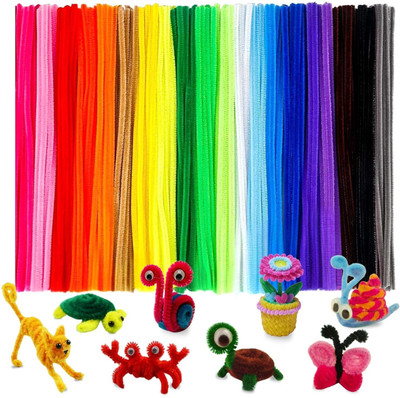 ArtCraftBloom 100 Pcs Multicolor Pipe Cleaners | Chenille Stems for DIY Crafts