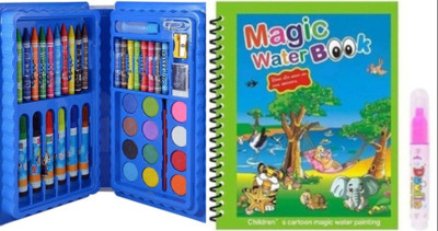 Glamour Combo Pack of Reusable Water Magic Book & 42pcs. Color Set (Blue)