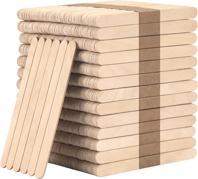 Kraftella WOODEN ICE CREAM STICKS FOR ART & CRAFT (Natural) Pack Of 1000