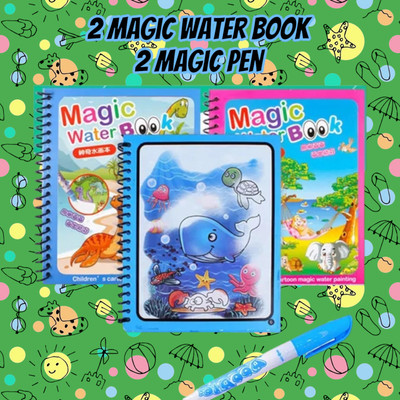AirSoft Magic Water Book For Kid Drawing Reusable Water Colouring Book With Magic Pen