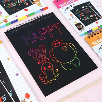 ALORNOR K Scratch Book for Kids Creative Drawing Activity with Stylus,10 Paper Sheets15