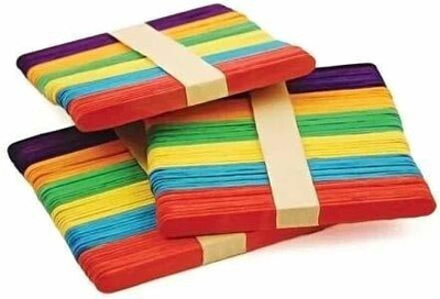 Eclet Ice Cream Sticks/Popsicle Sticks Ideal for Arts & Crafts Color (200 Piece)