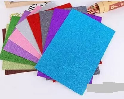 Teeshubh Art A4 Glitter EVA Foam sheet Shiny & Glittery Multicolored (pack of 10 sheet)