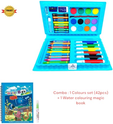 Mavin Colours set combo for kids | 42-pcs drawing kit with water magic colour book