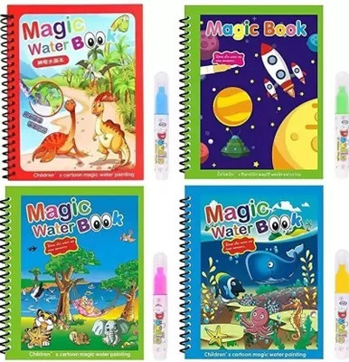 Giftiya Magic water book For kid Drawing Reusable water colouring book with Magic pen