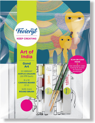 Fevicryl Pidilite DIY Self Painting Art of India Kit - Gond