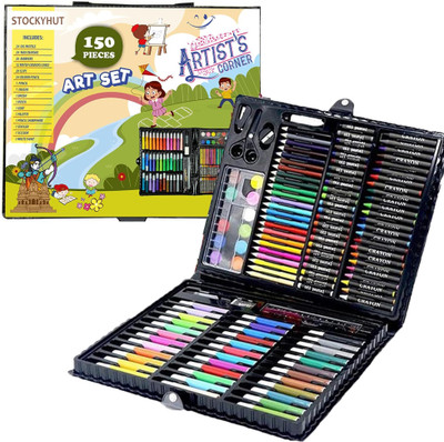 Stockyhut Art and Craft Supplies Kit with Case for Drawing and Painting