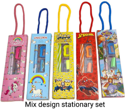 AMANVANI Mix Stationery Gift Pack for Kids Stationary Set Return Gifts