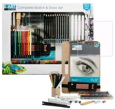 Like it Artist Sketching and Drawing Kit 107 Pieces, Adult Art Set Beginners to Advanced