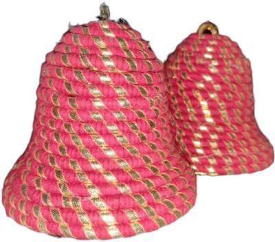 Sell plus Gota Bell Crafts/Decoration/Festive Decor (Pack of 2) (Light Pink)
