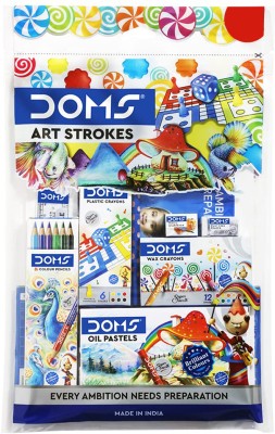 DOMS Art Strokes Kit | Perfect Value Pack,For Creative Minds | Gifting Range For Kids