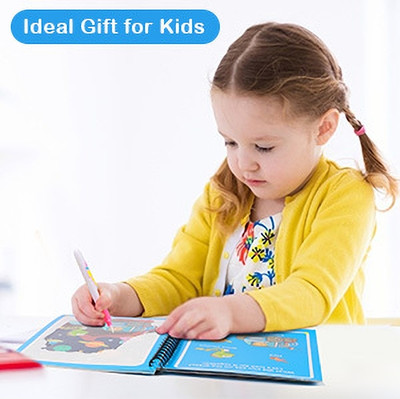 AirMount ™Kid's Magic Water Colouring Books Unlimited Fun with Drawing Reusable Water