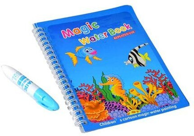 3 Jokers Reusable Magic Water Quick Dry Coloring Book Doodle with Magic Pen for Painting