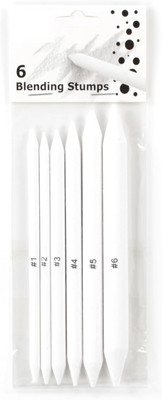 KNAFS 6 Pcs White Artist Blending Stump Drawing, Blending Stick Smudging Stump.