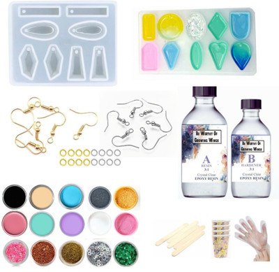 Be Worthy Of Growing Wings Resin Art Earring Making kit With 200 Gm Epoxy Resin & More