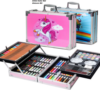 Toxen Art Kit Unicorn Art & Craft Professional Art Set, 145 Pieces