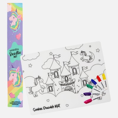 Scoobies New Silicone Doodle Mats (Unicorns and castle)