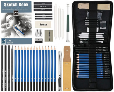 Wynhard 35 Pcs Drawing Pencils for Artist Sketching Tools Set Sketch Pencil Set