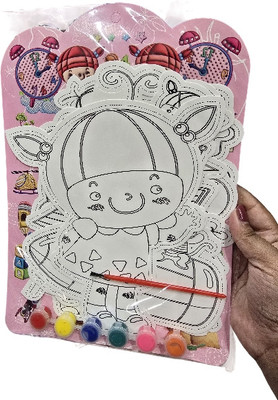 Giggles World Surprise Design Paint Kit for Kids: Animal/Character + Brush & Paints