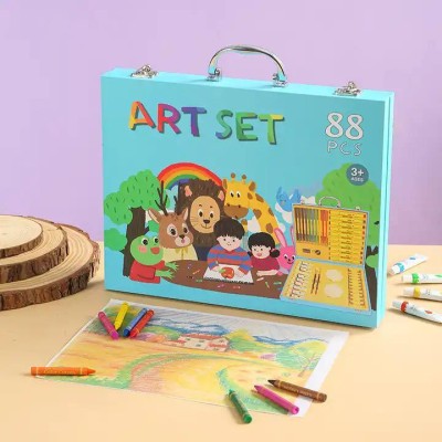RADHETAX 88 PCS Portable Art Set- Drawing Art Kit for Kids and adults