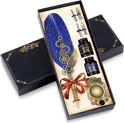 SK SOPPY ink Feather Pen Pen Gift Set(Ink Color - Black)