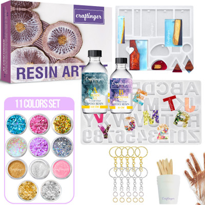 Craftinger Diy Resin Alphabet Keychain Making Kit