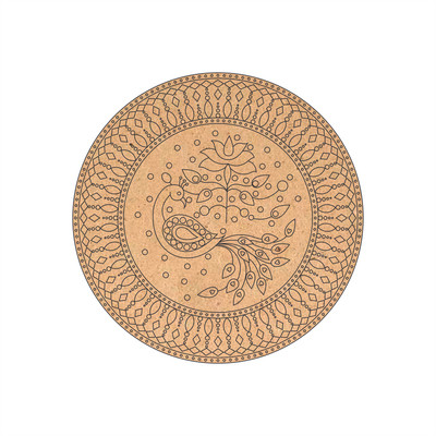 Huckwood Round premark peakoke mdf cutout for lippan art and home decor